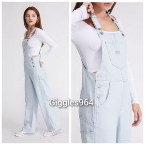 Levi's Carpenter Denim Jean Overalls Light Wash